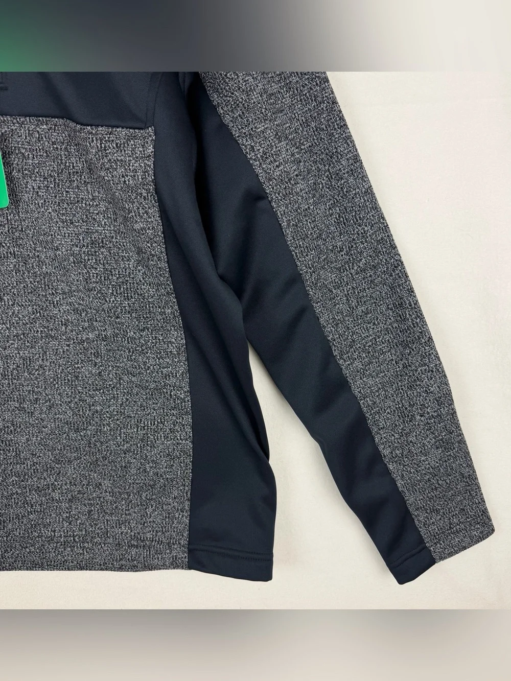 Spyder Men's Size XL Half Zip Jacket Sweater Knit Pullover Gray Black NWT